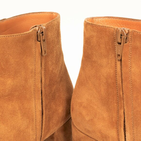 Saint Laurent Babies 70s Fringe Camel-Brown Suede Boots - Picture 9 of 11